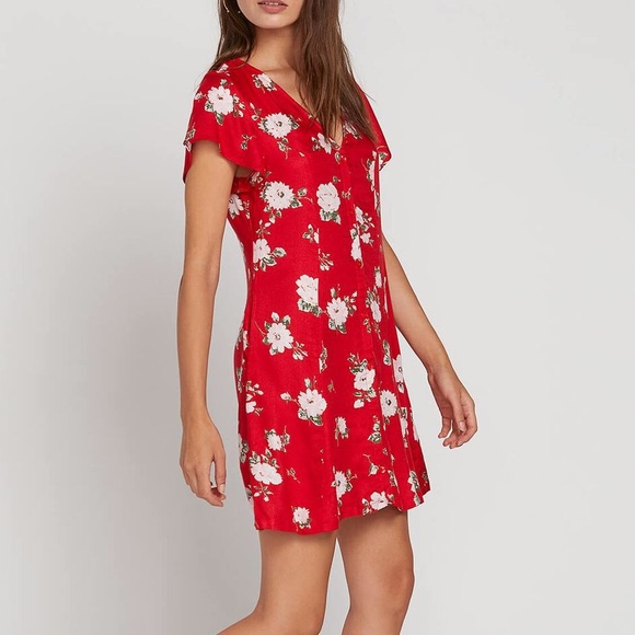 NWT Volcom Now or Now Short-Sleeve Floral Dress - Picture 4 of 11